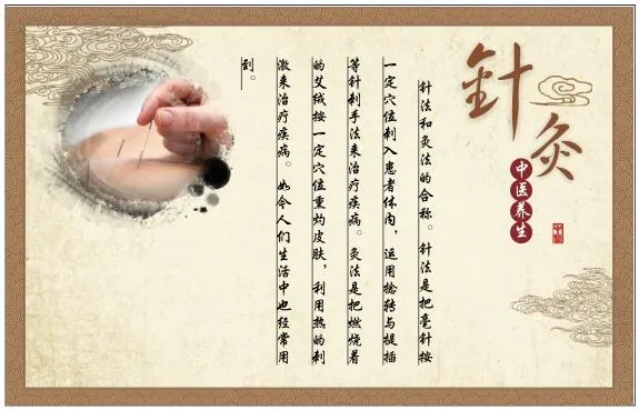 中医养生保健古典展板针灸