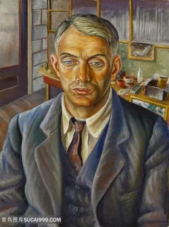 弗雷德里克·伊曼纽尔·沙恩：《一个人的肖像》油画图片