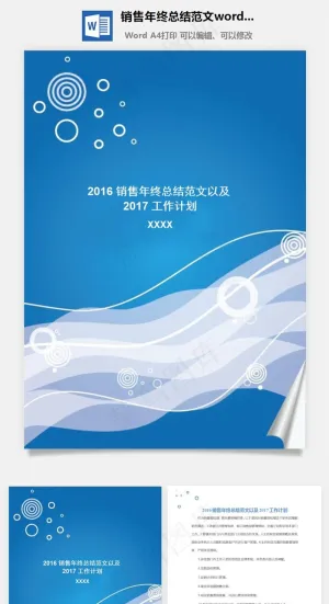 销售年终总结范文word文档