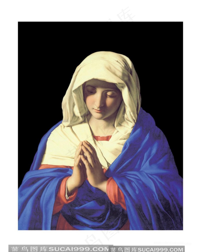 唯美修女肖像画