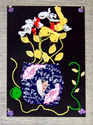 手工毛线粘贴画图片