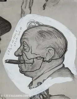 诺曼 · 洛克威尔手绘叼着烟的老人挂画 诺曼 · 洛克威尔手绘叼着烟的老人挂画
