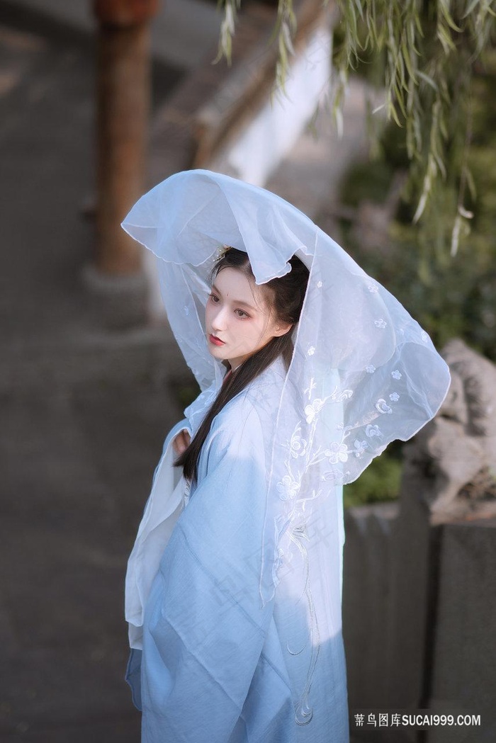超清纯白古装服饰的清纯唯美女孩图片