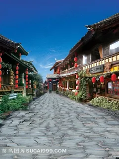 老式建筑影楼背景