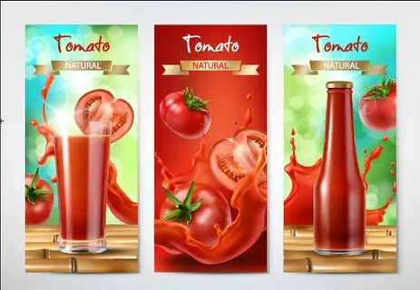 设计广告水果自然番茄饮料