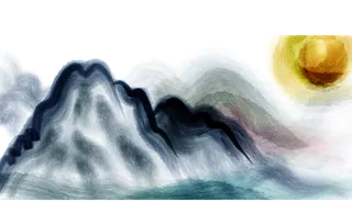 山水画素材中国风水墨画素材元素中国画