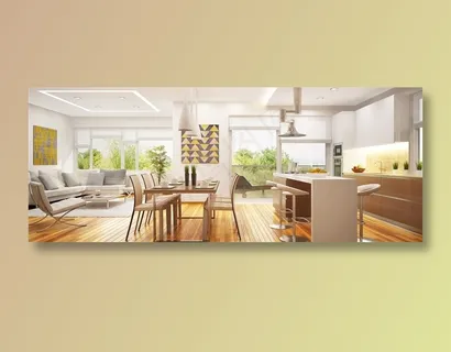 北欧风客餐厅全景高清摄影图片