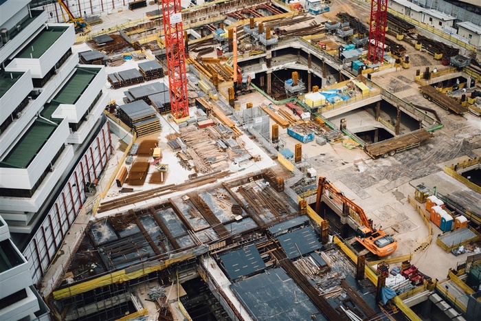 工地建筑施工大厦建设楼房城市户外