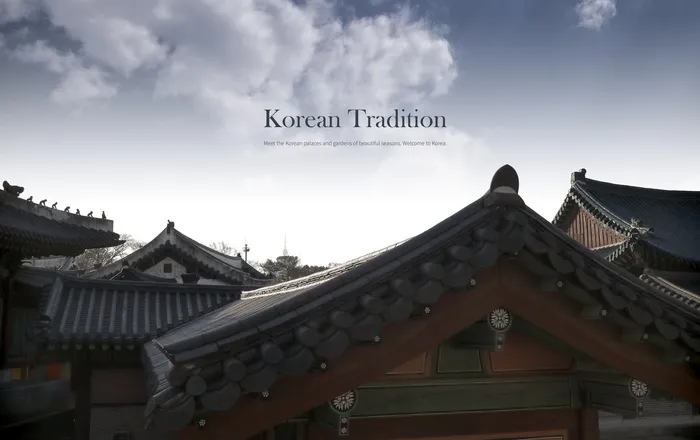 韩国古典建筑背景