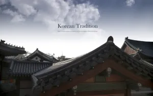 韩国古典建筑背景