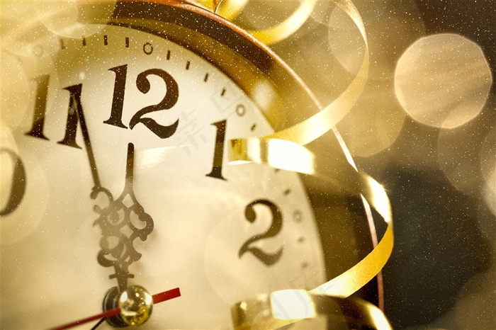 金色闹钟时间就是生命高清图片