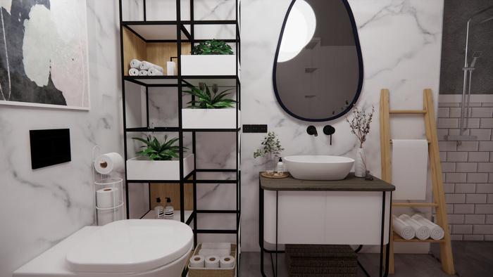 浴室现代简约风格特写场景近景(16)