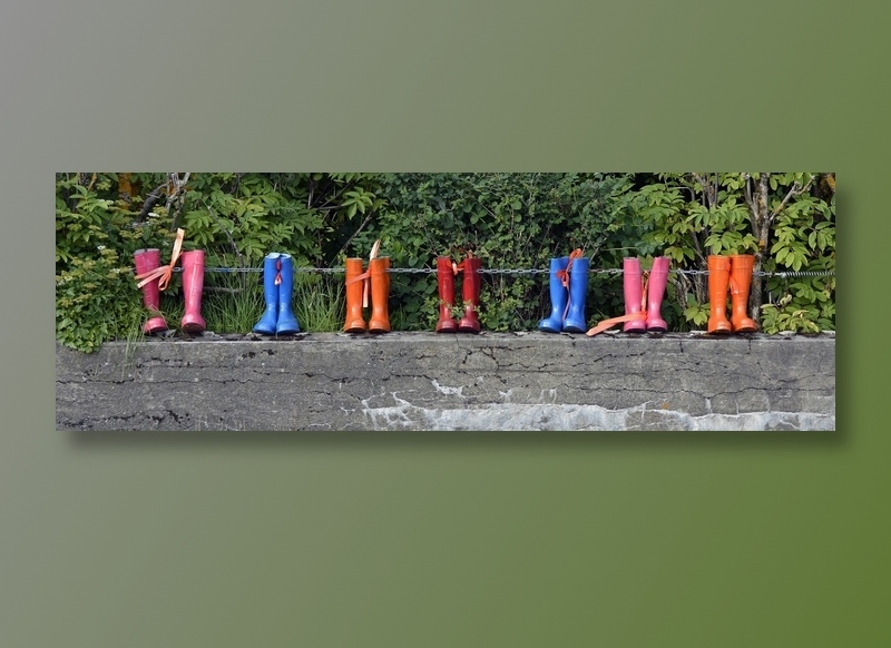 橡胶靴, 鞋, 靴子, 雨, 粉色的