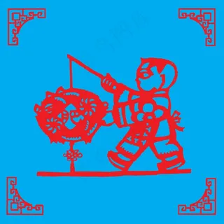 猪年剪纸 剪纸风元素