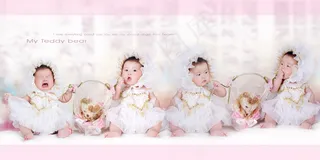 可爱婴儿连环画图片