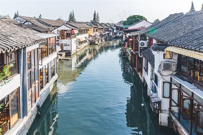 上海朱家角河道风景素材图片