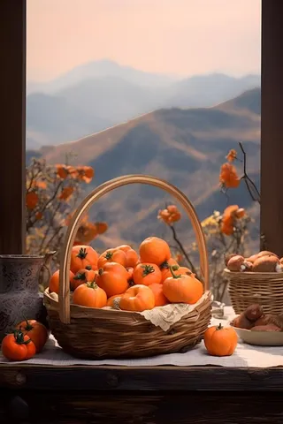 水果田园山脉背景