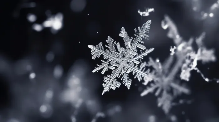 雪花白雪冬天摄影图(4368x2448)