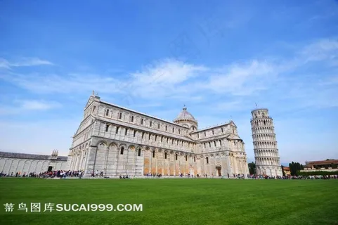 比萨斜塔摄影图片