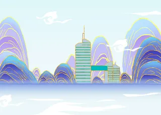 国潮鎏金湖南广电中心大楼地标建筑