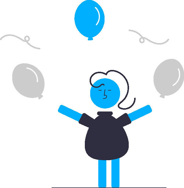 2.5d气球插画小图标素材