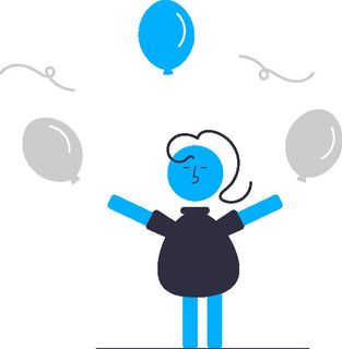 2.5d气球插画小图标素材