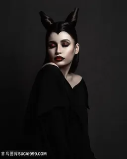 羊角发型美女图片