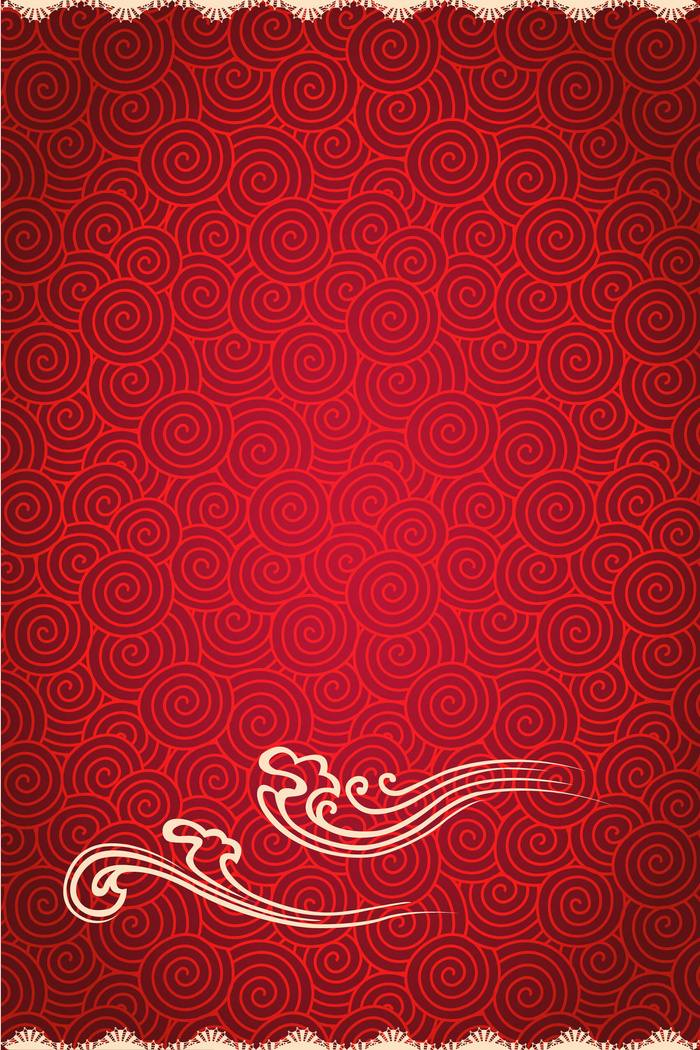 中国风传统水墨古风古典展板边框工笔画PS海报背景平面广告Ai设计素材