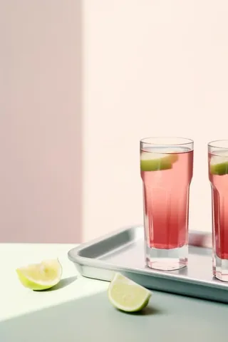 简约清爽气泡水美食背景