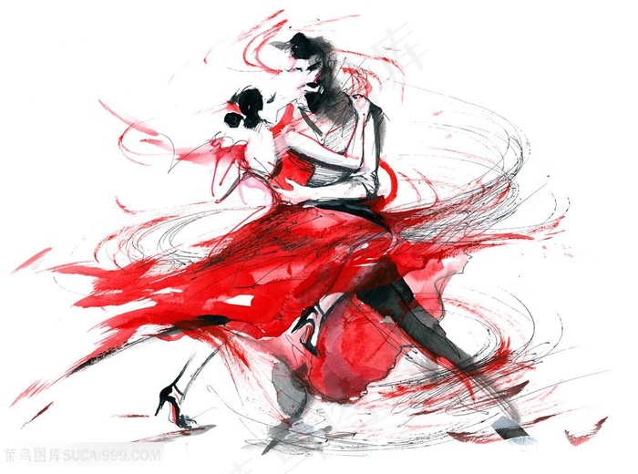 男女绘画插画高清图片