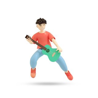 职业人物购物玩偶手办立体办公场景卡通小人元素PNG设计素材模板