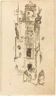惠斯勒素描建筑装饰画 惠斯勒素描建筑装饰画