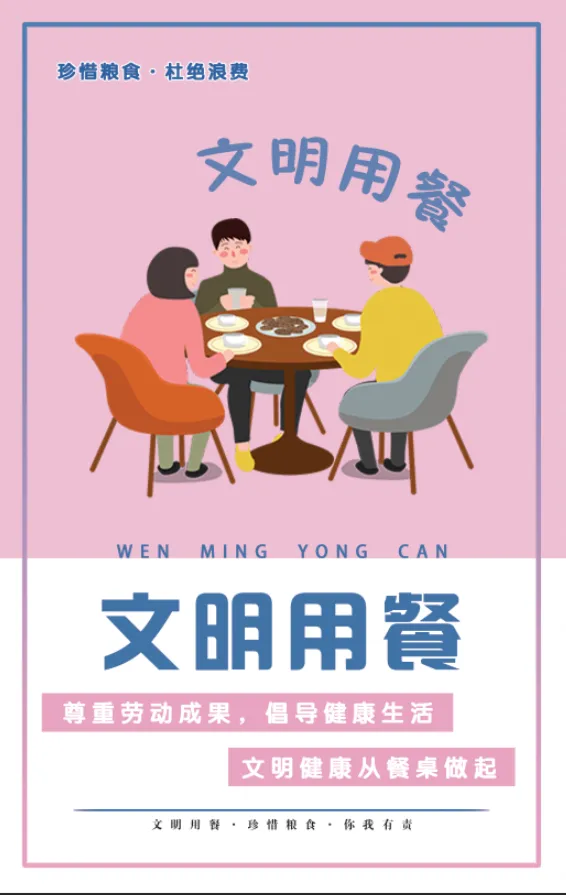 食堂文明用餐psd模版下载