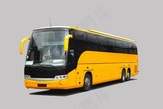 土黄色旅游巴士图片
