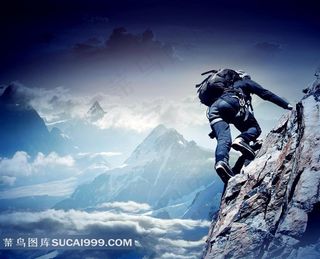 登山攀岩旅游高清摄影图片