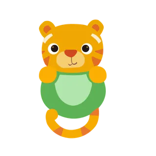 卡通小老虎PNG免抠插画素材可爱动物老虎插画贴图PNG免抠设计素材