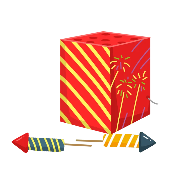 红色烟花爆竹免扣素材