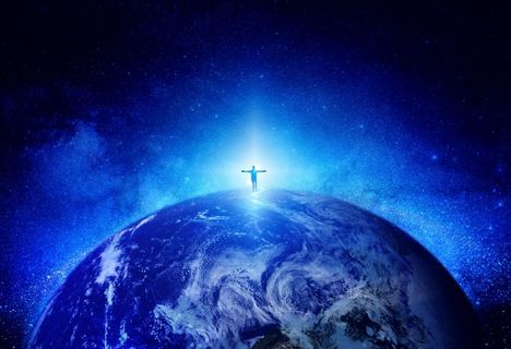 元宇宙世界天空背景墙风景