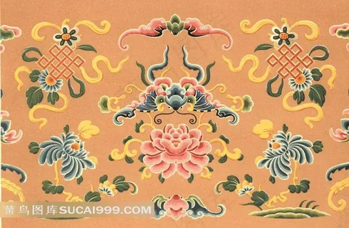 莲花纹蝙蝠纹背景素材 莲花纹蝙蝠纹背景素材