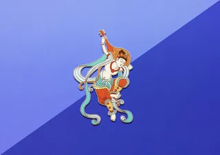 国潮风敦煌飞天插画文创品牌VI提案LOGO展示样机PSD设计素材