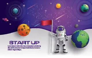 太空宇航员插画