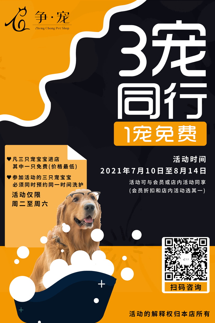宠物店活动促销海报psd模版下载