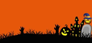 狂欢南瓜万圣节橙色背景