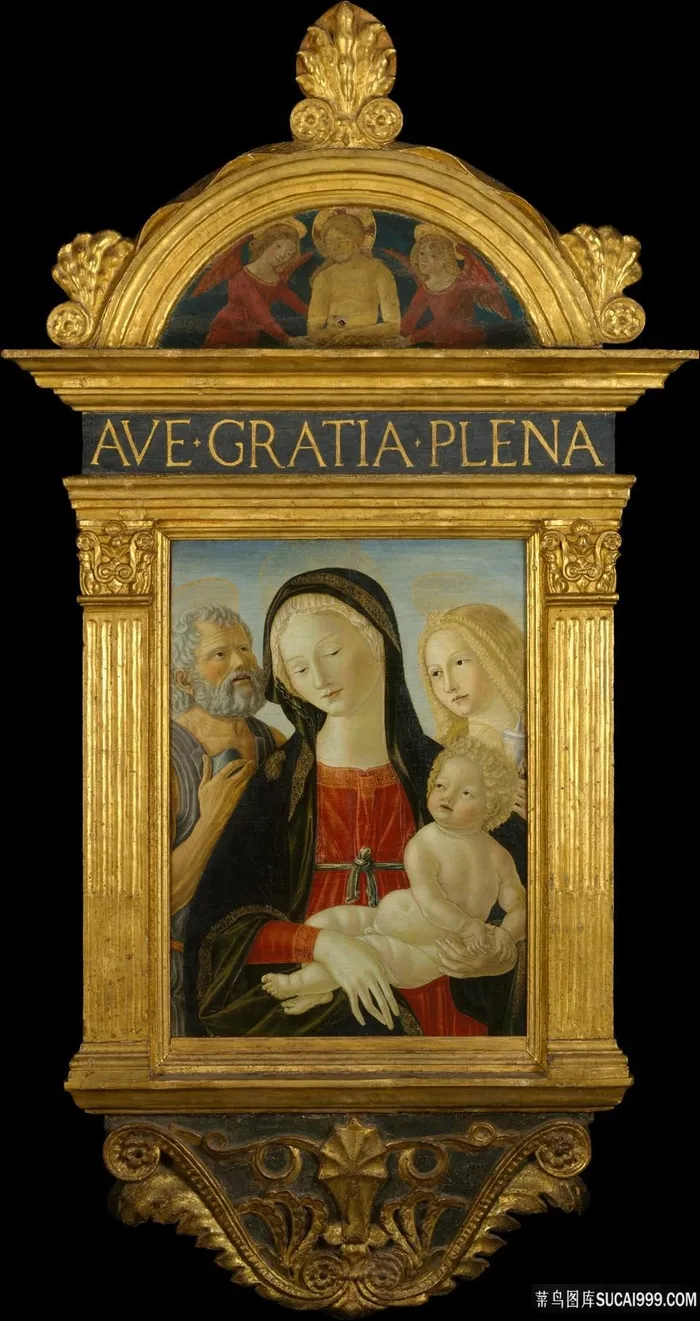 弗朗西斯科·迪·乔治的工作室- 悲伤的男人和两个天使