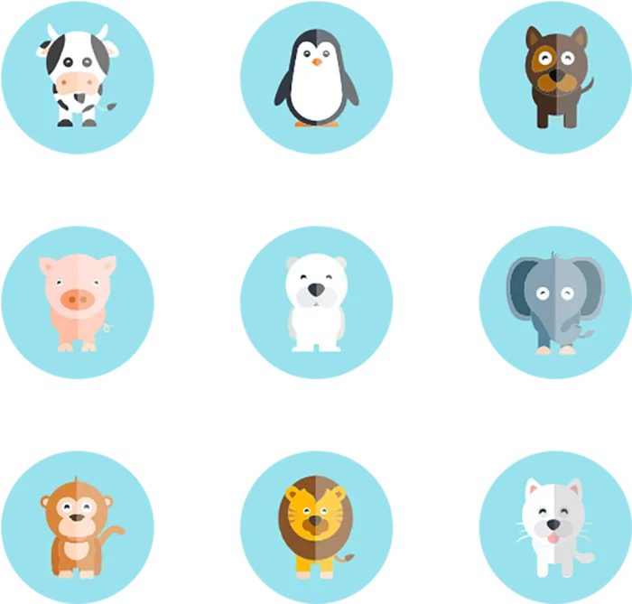 蓝色图标动物卡通