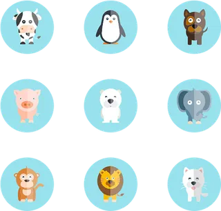 蓝色图标动物卡通