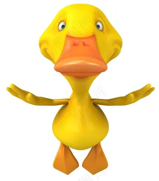 可爱的小黄鸭3D设计高清图