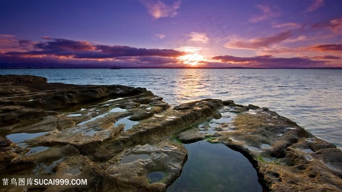 海边日出唯美风景图片