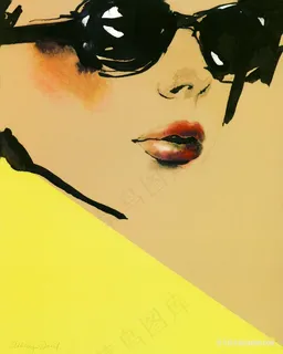 唯美眼睛女士插画