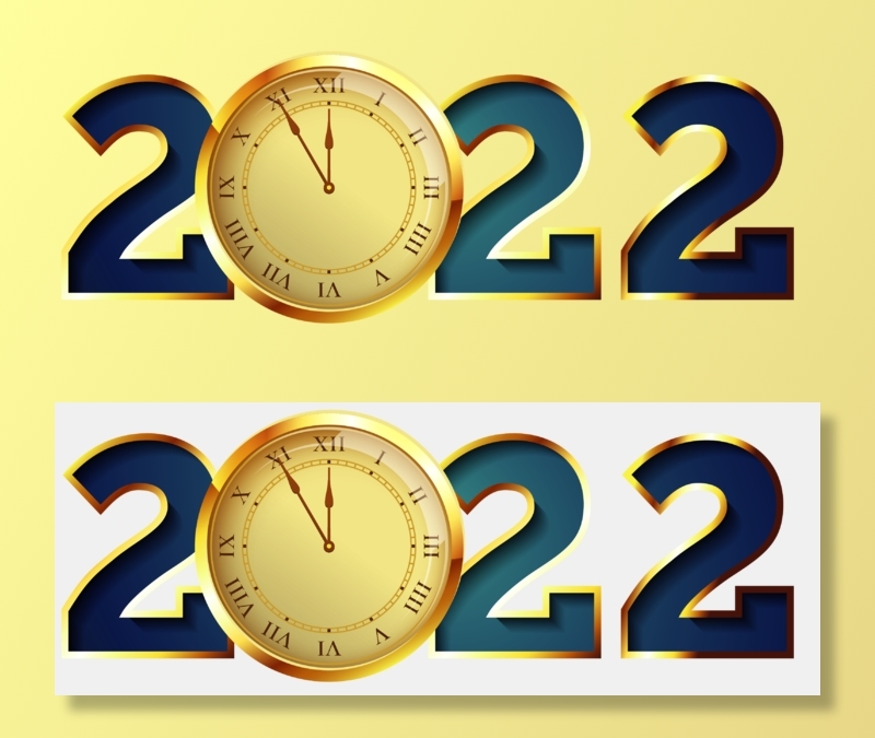 设计2022数字装饰新年